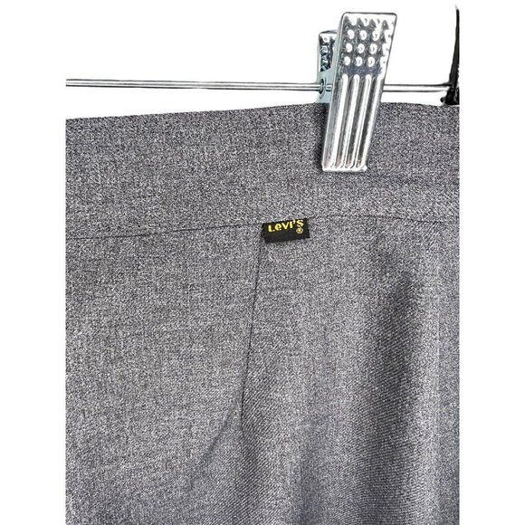 Vintage Levi Strauss High Waisted Pleated Slacks Pants Grey Size 26/27 70s 80s - Picture 3 of 7
